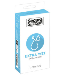 Préservatifs extra lubrifiés, en latex x12 avec réservoir Extra Wet 53 mm - R416584